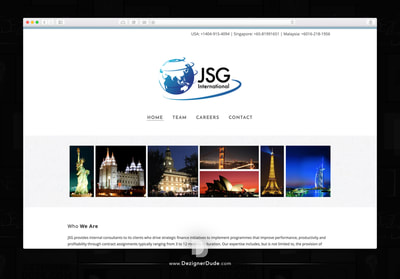 JSG International website design and development