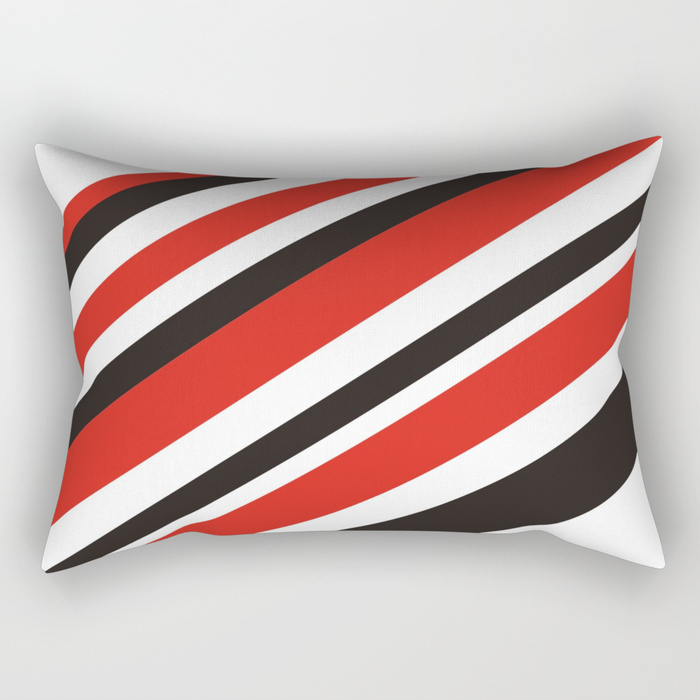 Red and Black is Rad on rectangle pillow