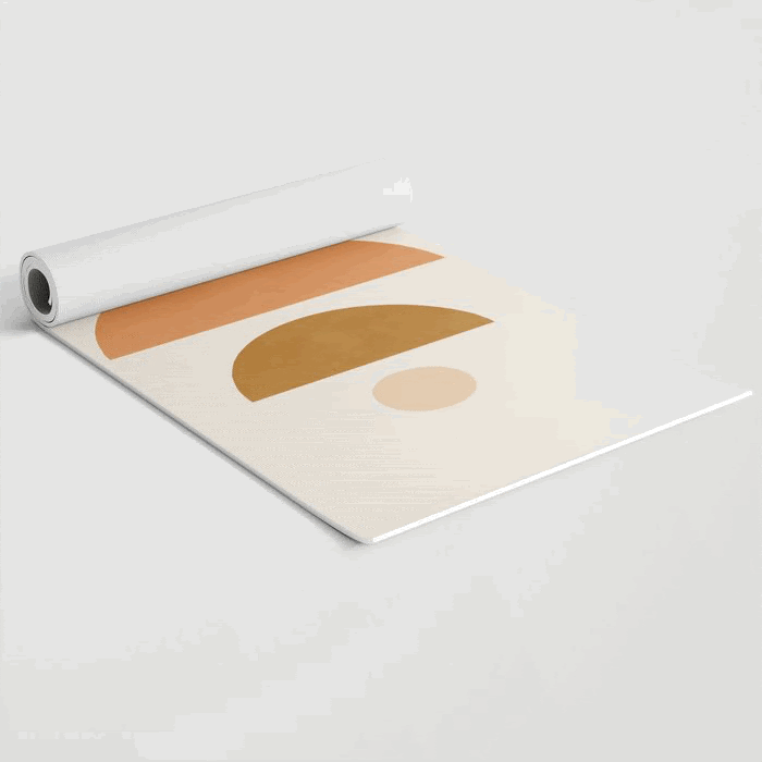 Abstraction Geometric Shape Moon Sun Minimalism Yoga Mat by forgetme 