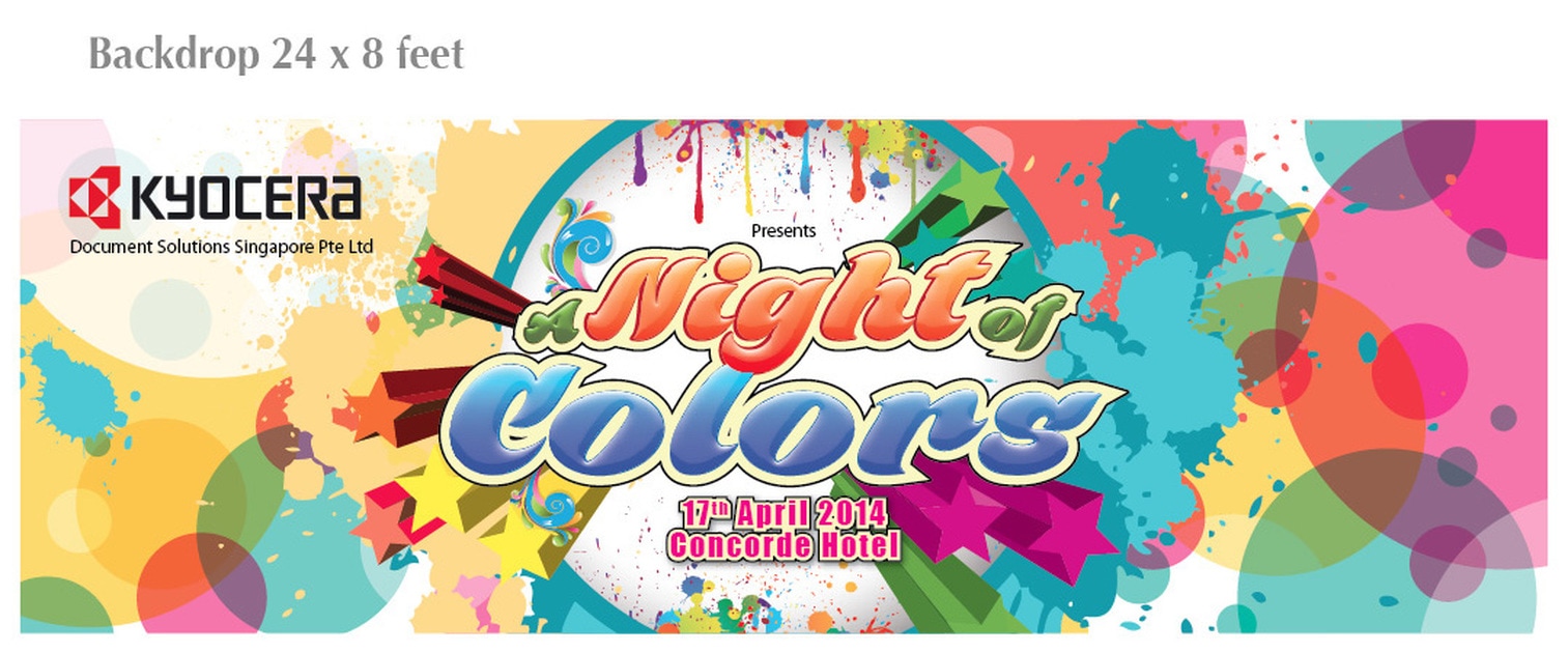 Kyocera Event Backdrop Design for Night of Colors