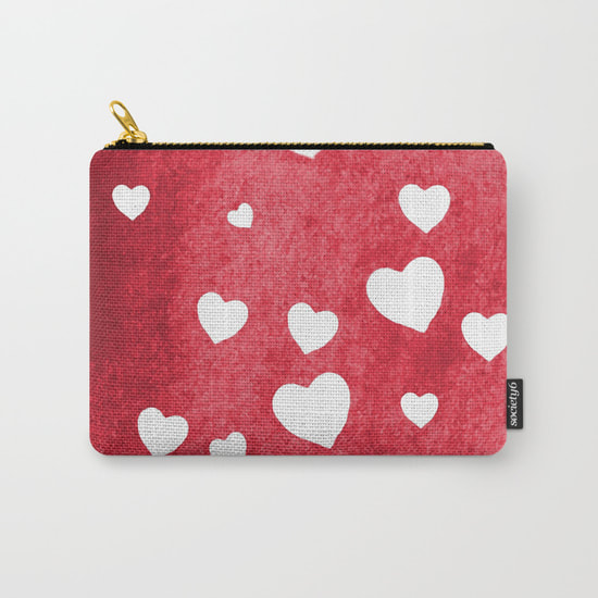 Red Hearts Carry-All Pouches by DezignerDude