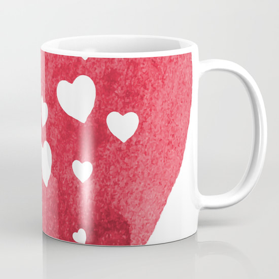 Red Hearts Mug by DezignerDude