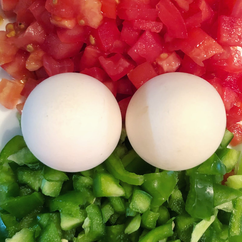 Salad Red and Green with Eggs