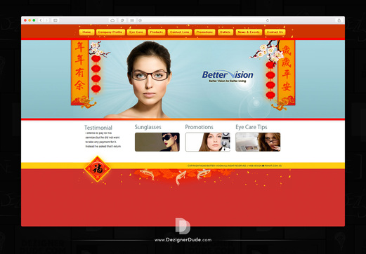 Better Vision - Chinese New Year - Website Theme Design