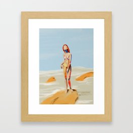 Bather Framed Art Print  by Rocío Montoya