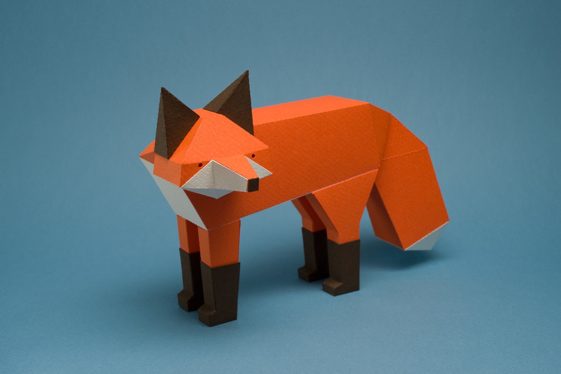Cute Paper Fox