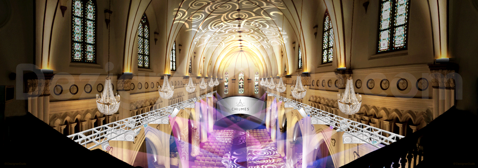 Chijmes Night Event Lighting Effects