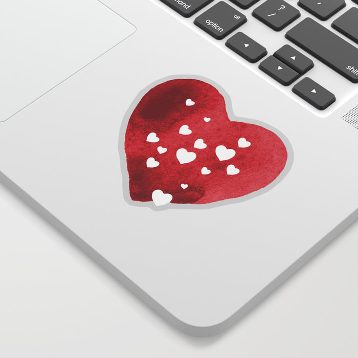 Red Heart Sticker DezignerDude