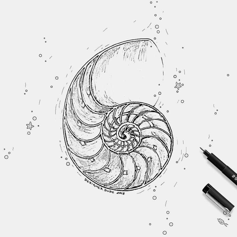 Sea Shell Illustration for Submerge Music , Manny and Ajmal - Illustration by DezignerDude