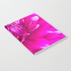 pink flower notebook