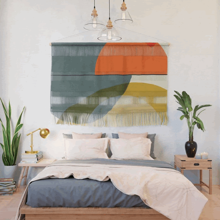 mid century geometric modern painting abstract II Wall Hanging by Ana Rut Bre 