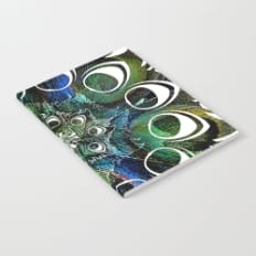 peacock cover notebook