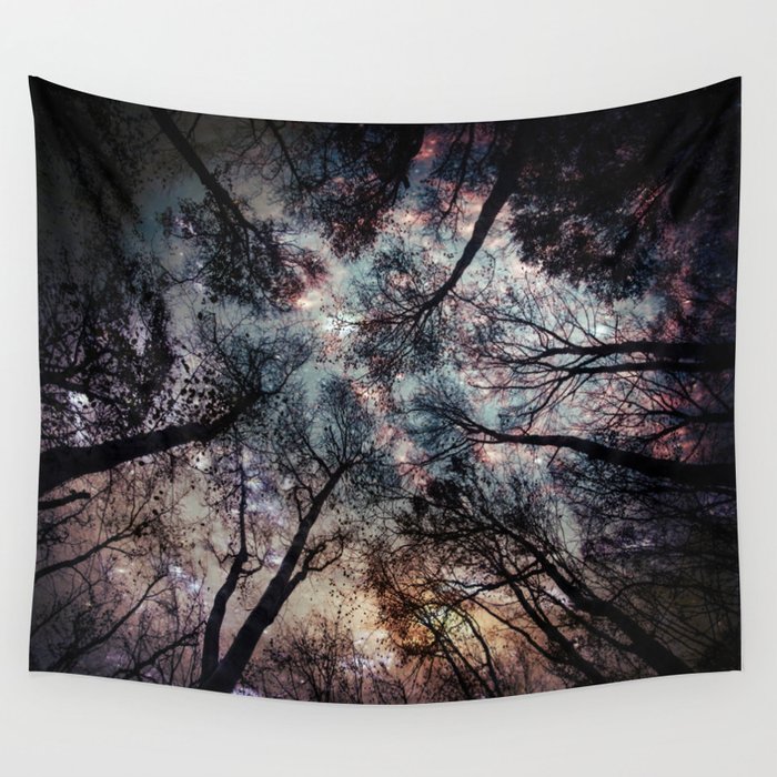 Starry Sky in the Forest Wall Tapestry