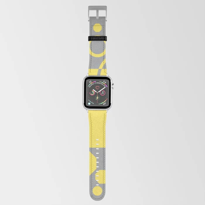 Yellow Grey Three Apple Watch Band by Dezigner Dude 