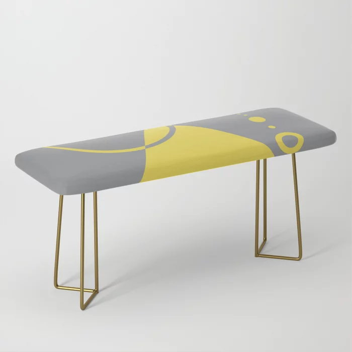 Yellow Grey Two Bench by Dezigner Dude 