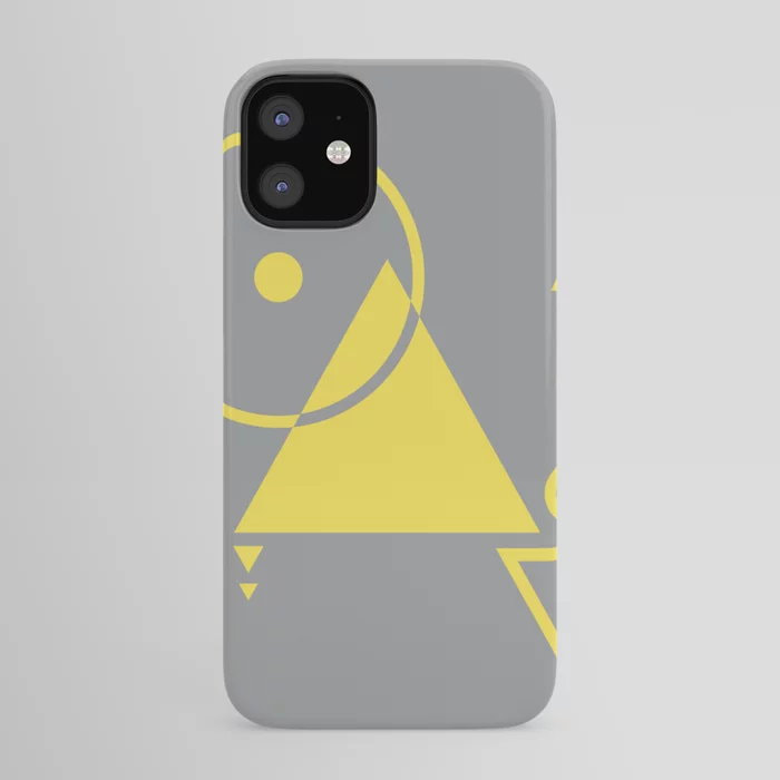 Yellow Grey Two iPhone Case by Dezigner Dude 